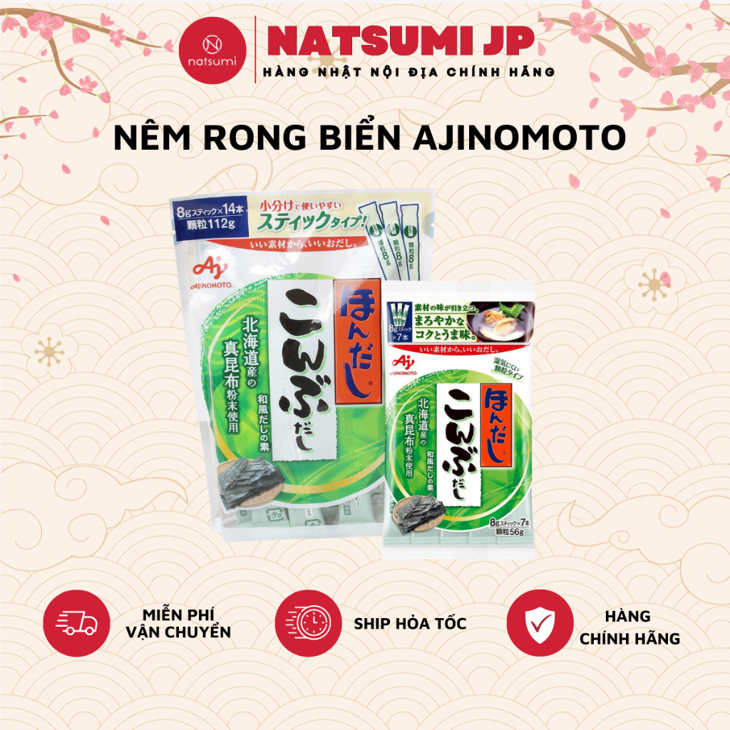 Hạt Nêm Rong Biển Ajinomoto Cho Bé - Nhật Bản (Date T2/2025)