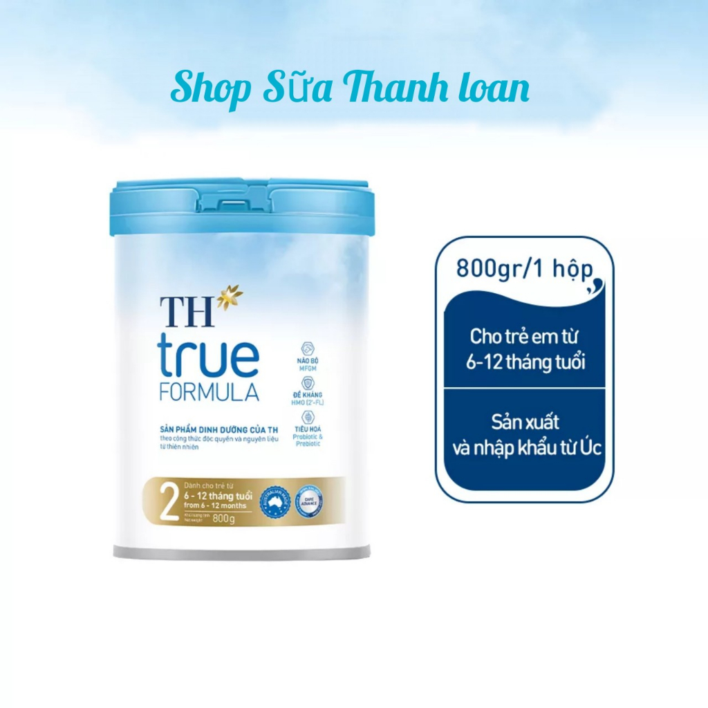 [HSD T1-2025] COMBO 2 LON Sữa Bột Dinh Dưỡng Công Thức TH True Formula 2 800g [Từ 6 - 12 Tháng].