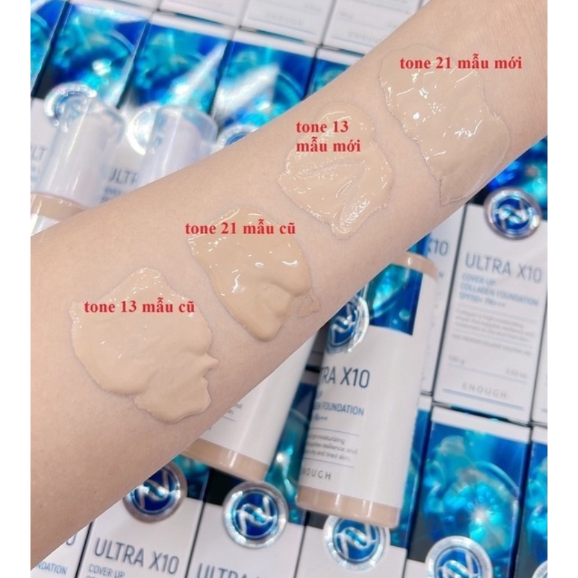 Kem nền Enough Collagen Moisture / ULTRA X10 Cover up Foundation Hàn Quốc 100ml