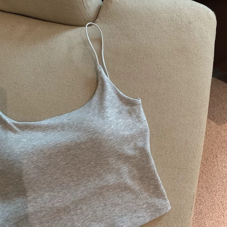 Áo croptop hai dây có đệm hở lưng HAGA áo mặc trong AHDVL84