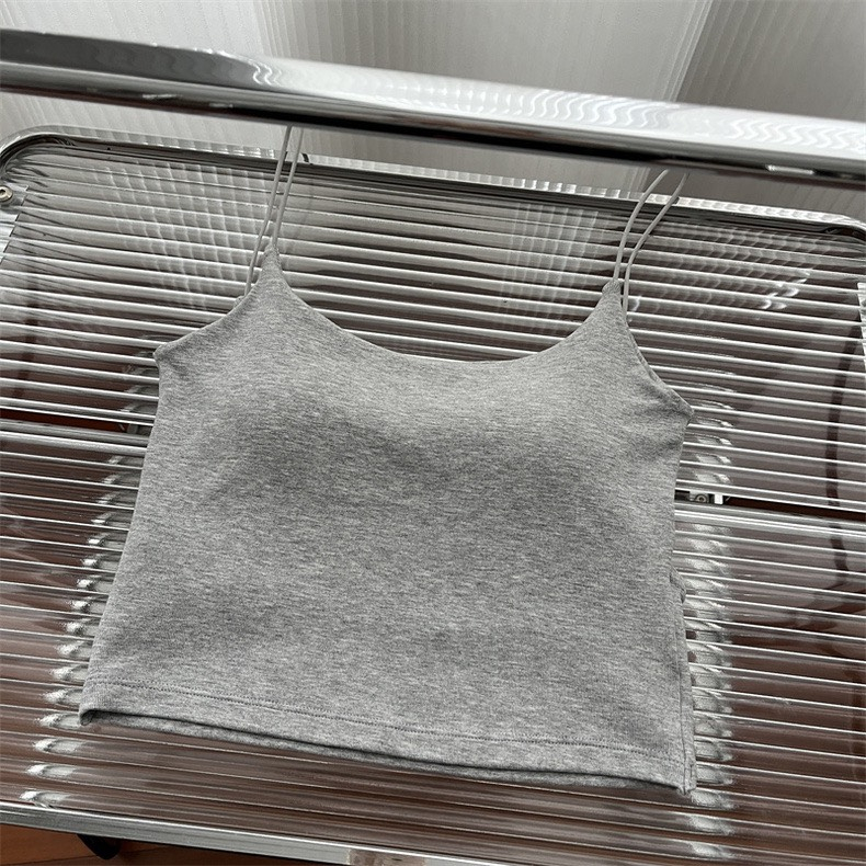 Áo croptop hai dây có đệm hở lưng HAGA áo mặc trong AHDVL84