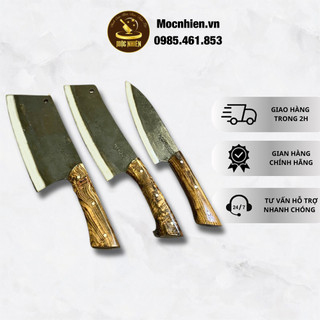 Bộ dao bếp siêu bền chính hãng mộc nhiên phúc sen mã bo25