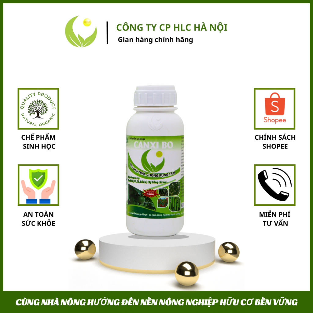 CANXI BO HLC 500ML CHỐNG RỤNG HOA, CHỐNG RỤNG QUẢ NON, DƯỠNG QUẢ NON, THÚC QUẢ LỚN, CHỐNG NỨT QUẢ CHO CÂY TRỒNG