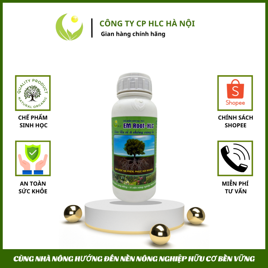 KÍCH THÍCH RA RỄ EM ROOT SIÊU RA RỄ HLC - THUỐC KÍCH RỄ CỰC MẠNH, KÍCH CHỒI, XANH LÁ, KHỎE CÂY - CHAI 500ML