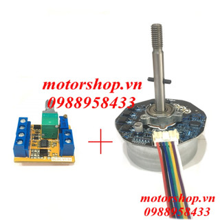 Bộ combo diy chế quạt từ động cơ brushless không chổi than nidec 8f704m460 12v-24v 84w có điều tốc