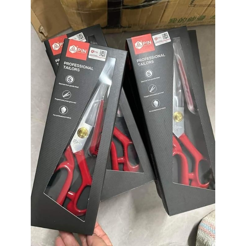 Kéo cắt vải PIN 9 inch 10inch 11inch 12 ich tặng kèm kéo bấm kéo chuyên dụng cho thợ may