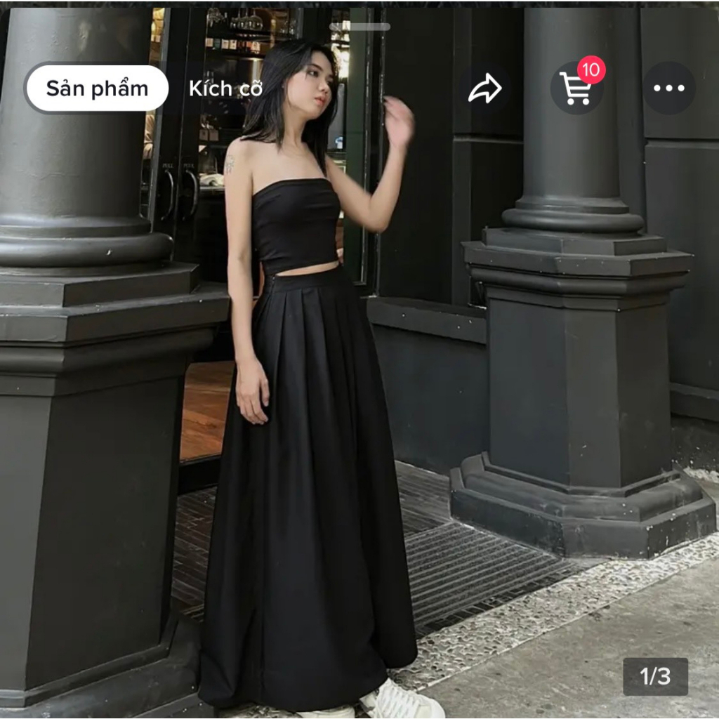 Chân váy xếp li dáng dài phong cách hàn quốc | BigBuy360 - bigbuy360.vn