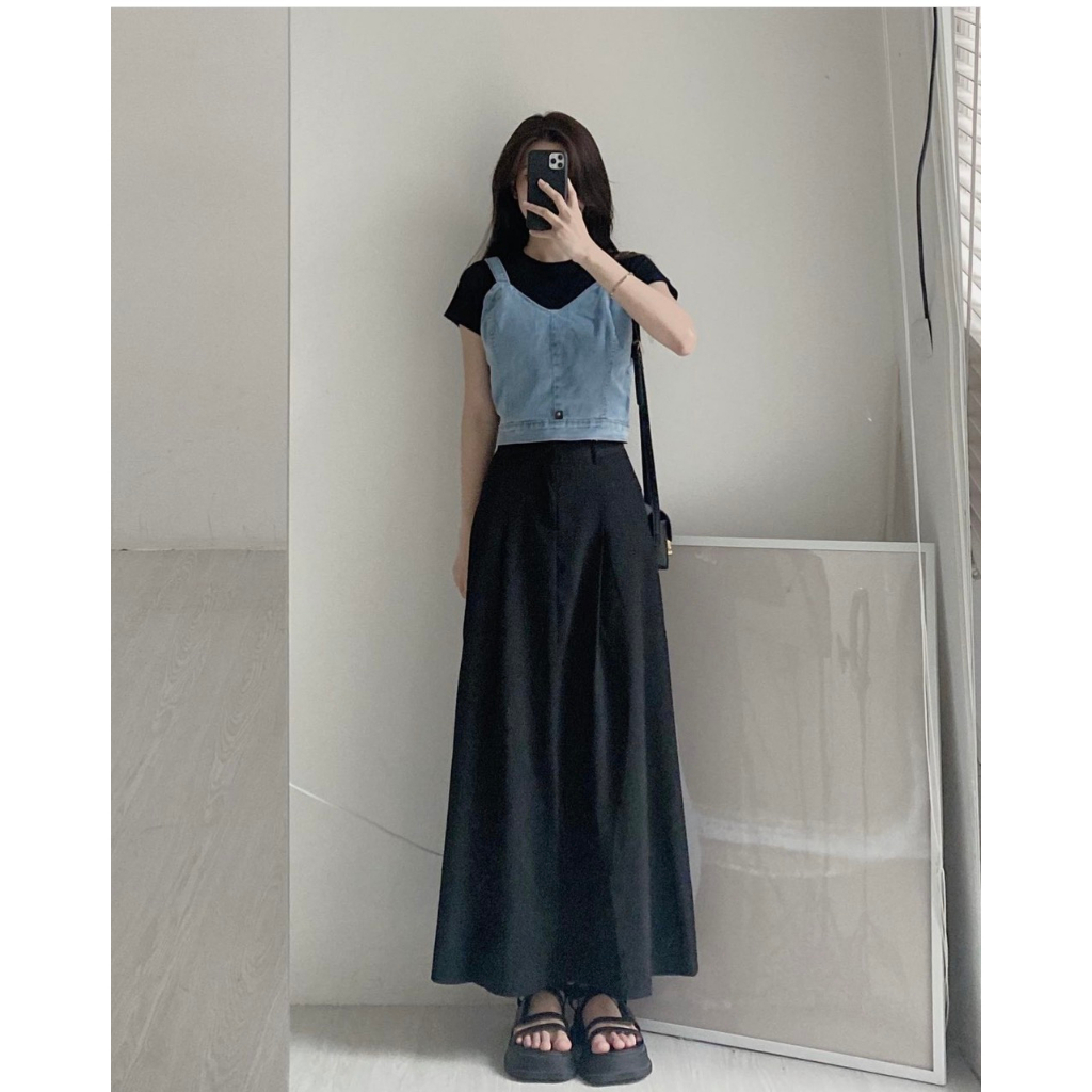 Chân váy xếp li dáng dài phong cách hàn quốc | BigBuy360 - bigbuy360.vn