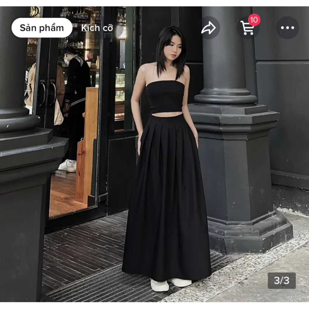 Chân váy xếp li dáng dài phong cách hàn quốc | BigBuy360 - bigbuy360.vn