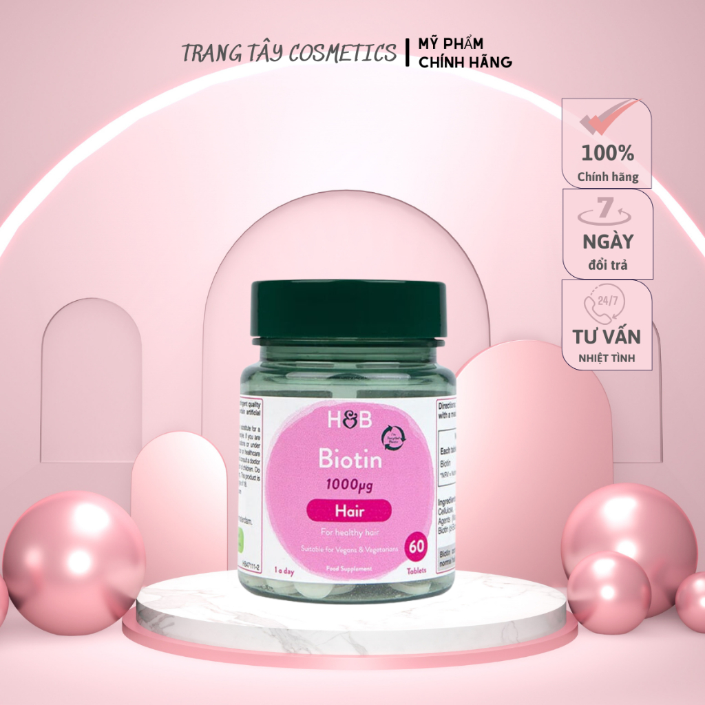 VIÊN UỐNG MỌC TÓC BIOTIN 1000mg