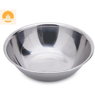 Thau inox tròn, thau rửa mặt, chậu inox rửa spa inox dày, sáng bóng từ 30cm đến 44cm