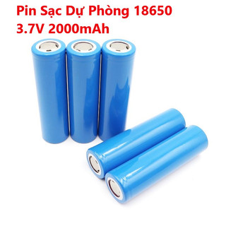 Pin sạc dự phòng 18650 3.7v 1500mah, 2000mah - tuổi thọ 1000 lần sạc