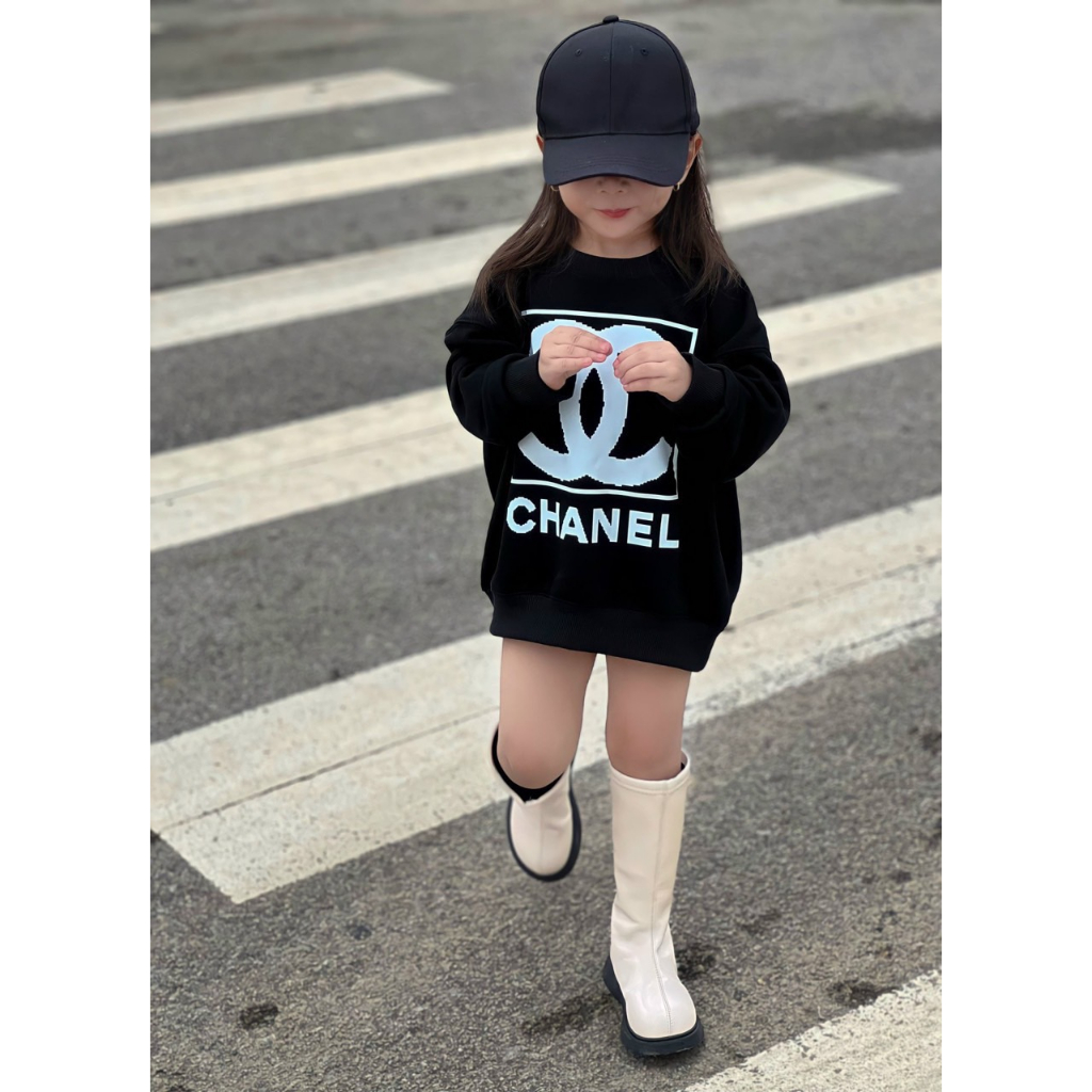 Áo nỉ cổ tròn cho bé hình chà neo pixel, áo sweater cho bé,TP KIDS,