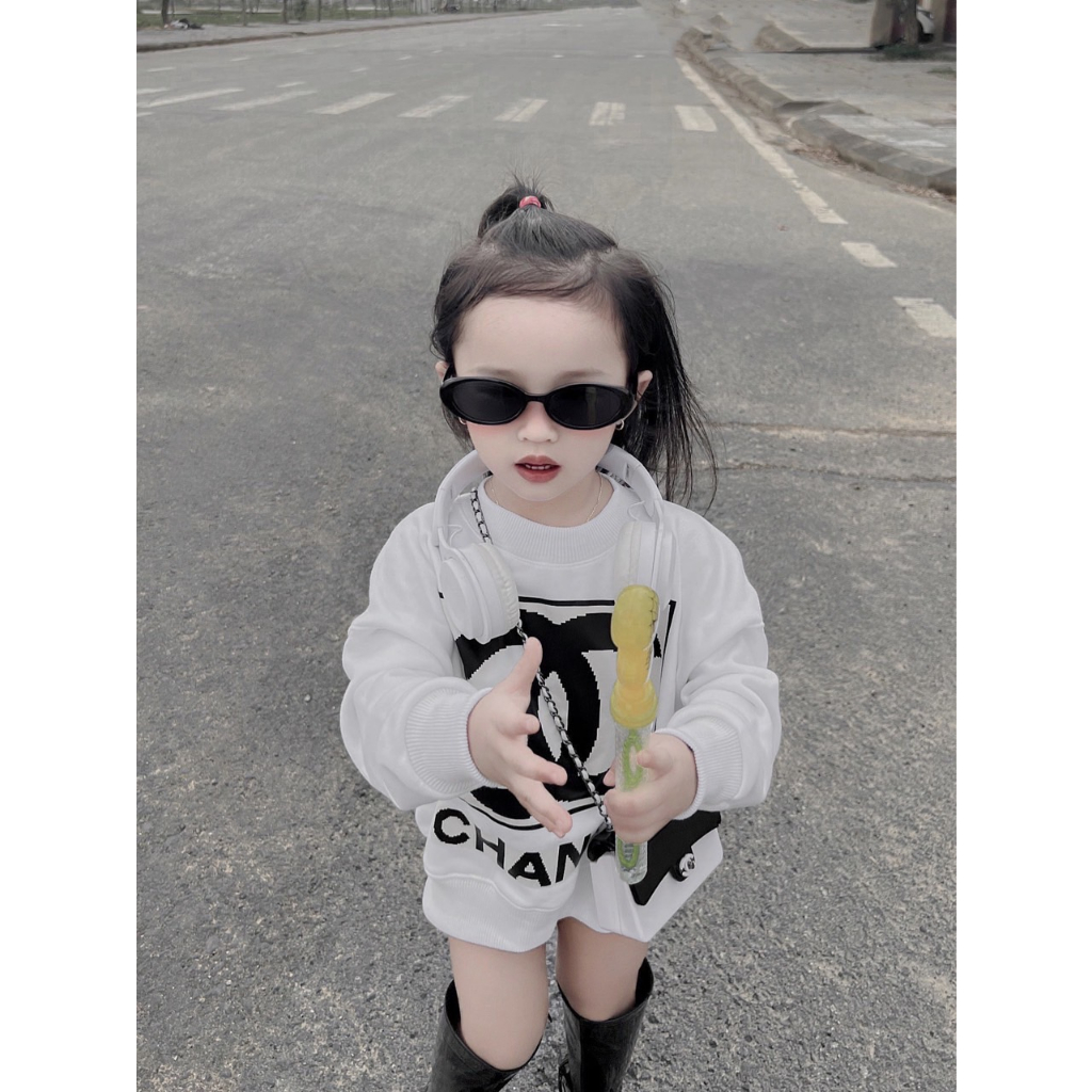 Áo nỉ cổ tròn cho bé hình chà neo pixel, áo sweater cho bé,TP KIDS,