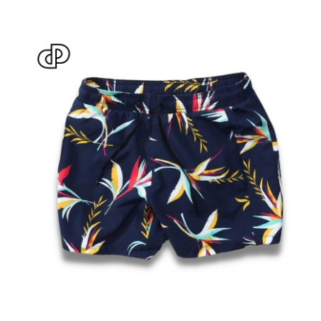 Quần short nam đi biển vải dù, hoạ tiết đơn giản có dây rút PUNDOHOMME QSPD23