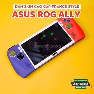 Miếng dán PPF skin France Style cờ Pháp đổi màu mặt lưng bảo vệ máy chơi game Asus Rog Ally
