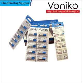Pin A27 vỉ 5 viên 12V Voniko Alkaline dùng cho remote ,cửa cuốn ,chuông cửa - Chính hãng