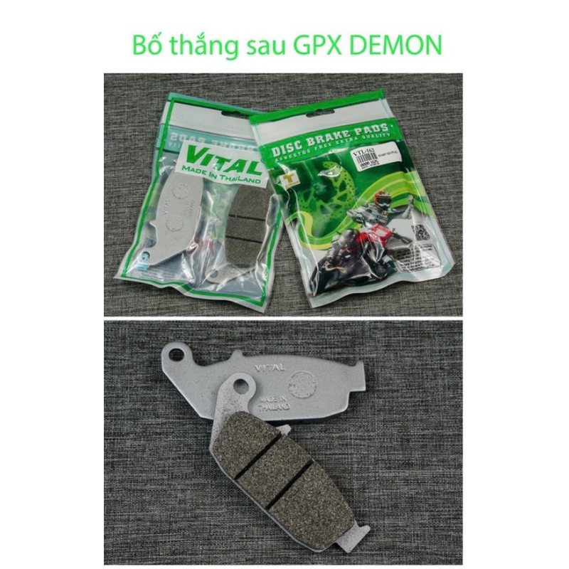 Má Phanh / Bố Thắng Sau GPX DEAMON 200 / DEAMON 150 GR GN - Chính Hãng Thái Lan