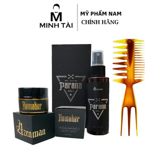 Sáp Vuốt Tóc Nam AZENMAN Remaker , Xịt tạo phồng Pre-styling Azenman Parana