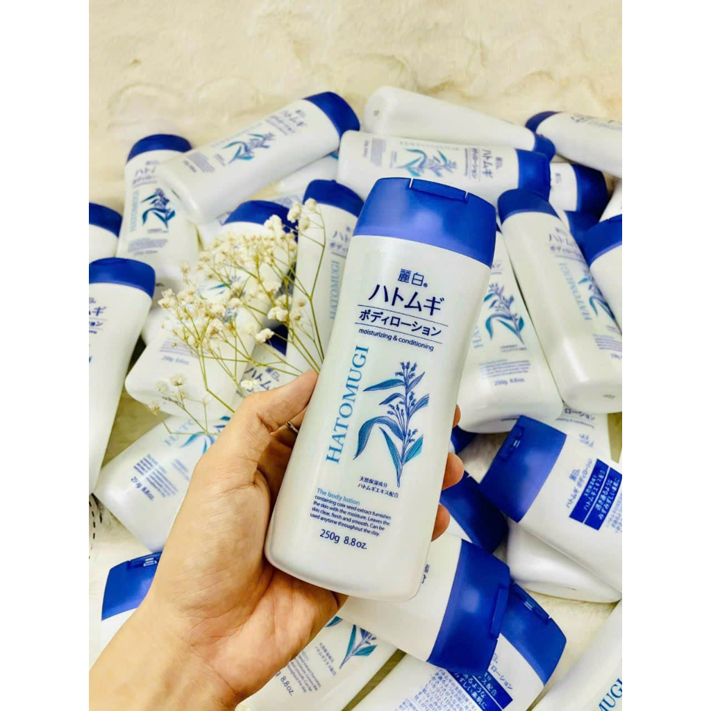 Sữa Dưỡng Thể Dưỡng Sáng Da Ban Đêm Hatomugi The Body Lotion Nhật Bản 250g
