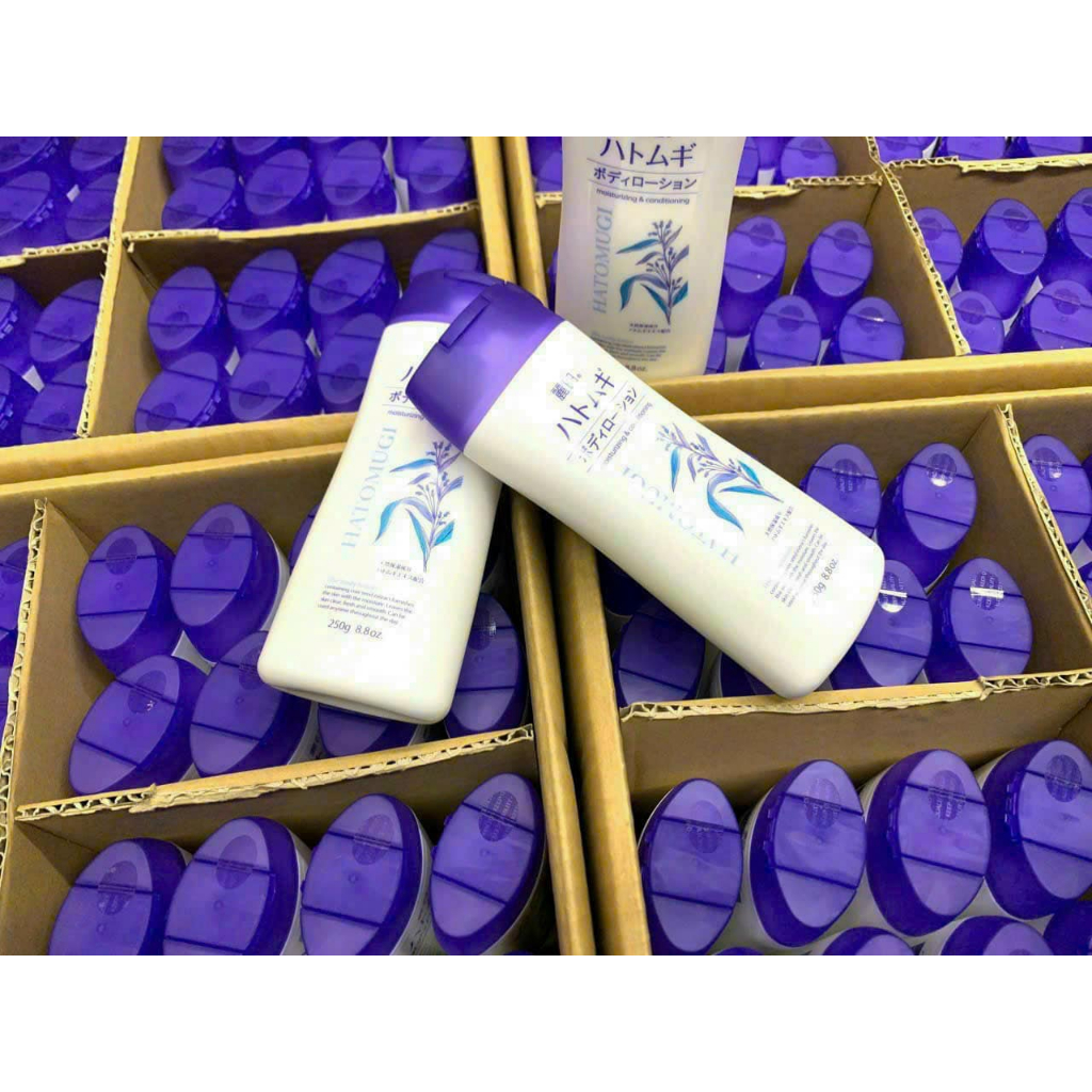 Sữa Dưỡng Thể Dưỡng Sáng Da Ban Đêm Hatomugi The Body Lotion Nhật Bản 250g