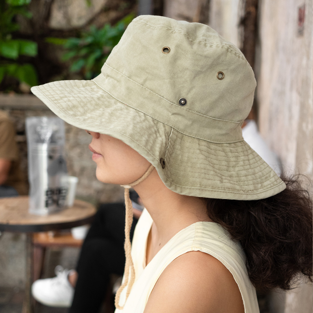 Nón tai bèo, mũ bucket camping pinic cotton mềm