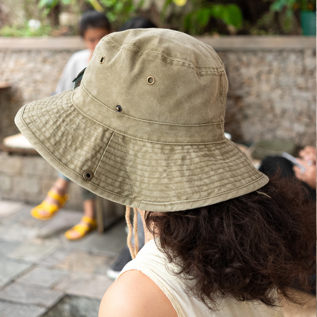 Nón tai bèo, mũ bucket camping pinic cotton mềm