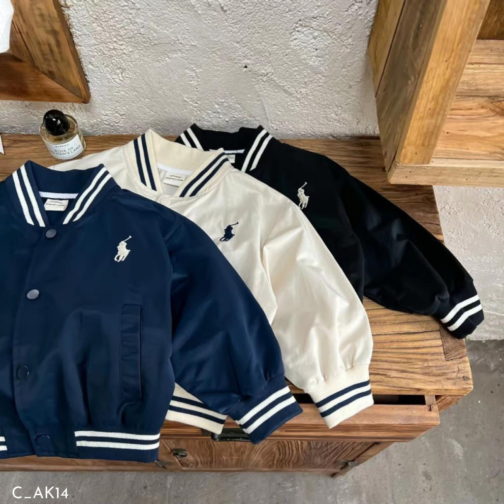 Áo khoác bomber cho bé EMBES KIDS, áo khoác thu đông trẻ em từ 11kg - 31kg