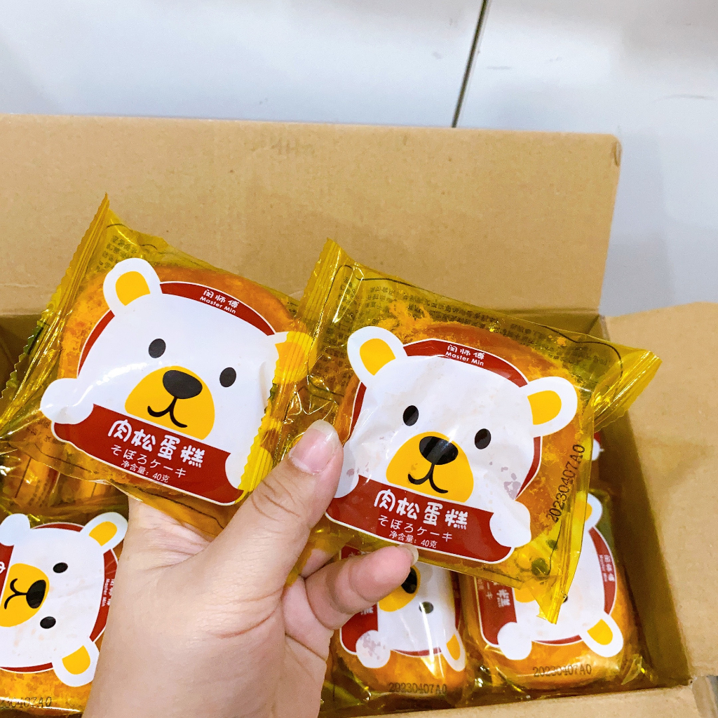 SẴN HCM - Bánh Bông Lan Gấu bánh mì ruốc gấu 40g