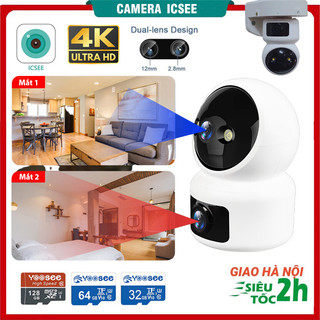 Camera ip yoosee | icsee Siêu nét, Góc rộng - Đàm thoại, xoay 355°, Theo dõi chuyển động thông minh, Có màu ban đêm