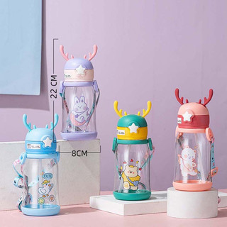 Bình Nước Nhựa - Bình Nước Hình Sừng Hươu Dễ Thương Cho Bé