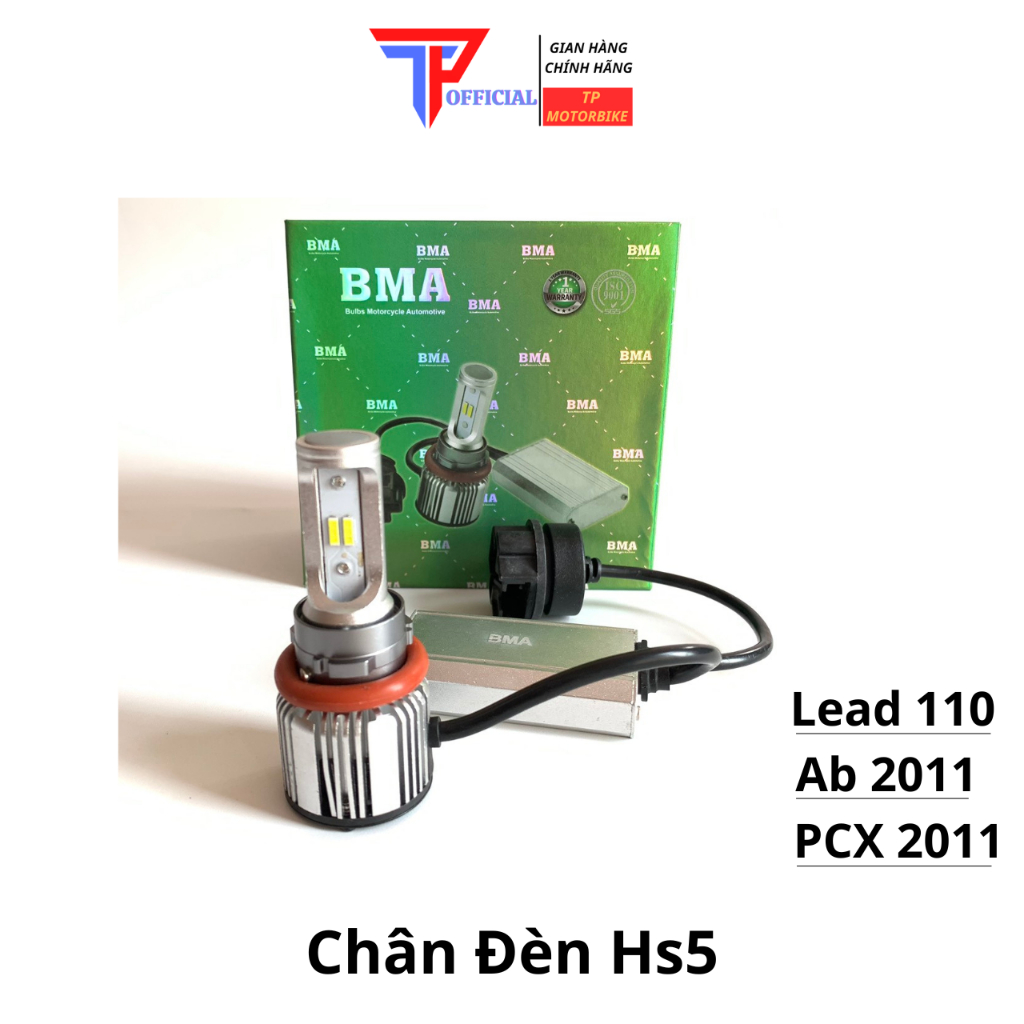 Đèn Led Pha Lắp Xe Ab 2011 Đầu Bò,Lead 110, PCX 2011 Mẫu Mới BMA Siêu Sáng