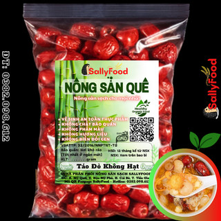 Táo Đỏ Không Hạt Hữu Cơ SallyFood 1kg Táo Tàu Đen Organic Táo Cắt Thái Lát Sấy Nhập Khẩu Tân Cương