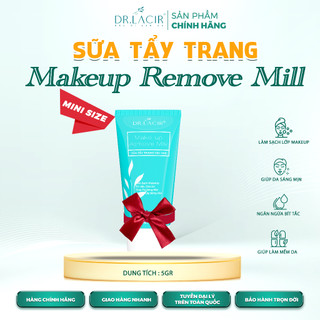 Sữa tẩy trang dịu nhẹ Mini Size Dr Lacir Makeup Remove Milk giúp làm sạch lớp makeup cặn bẩn trên da làm mềm mịn da 25ml