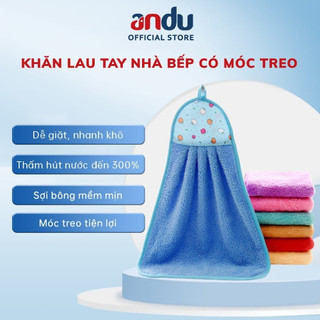 Khăn Lau Tay Nhà Bếp Đa Năng,Khăn Lau Thấm Nước Dày Dặn Có Móc Treo