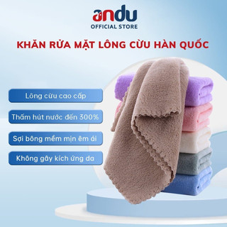Khăn Lau Mặt Hàn Quốc Siêu Mềm Mịn, Khăn Mặt Lông Cừu Cao Cấp