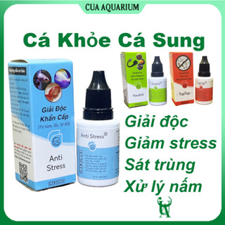 Anti Stress Cá | Giải độc khẩn cấp, túm lắc, nấm, căng thẳng và phòng cho cá cảnh