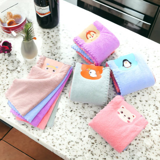 Combo 5 khăn lau đa năng thấm hút cotton kích thước 30x30 - giao màu ngẫu nhiên