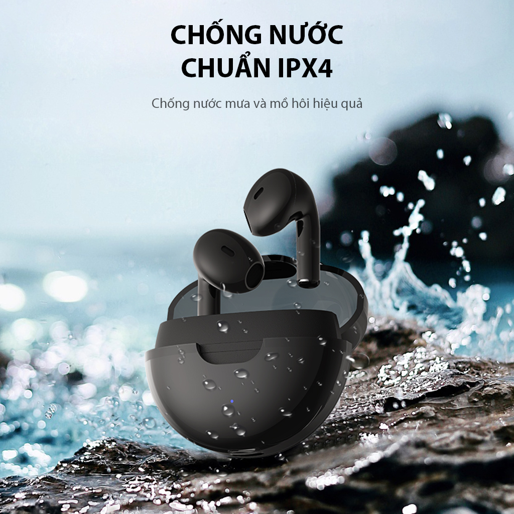 Tai Nghe Bluetooth ROBOT Flybuds T20 Dark Blue, TWS Playtime 25H, Chống Nước IPX4 - Hàng Chính Hãng