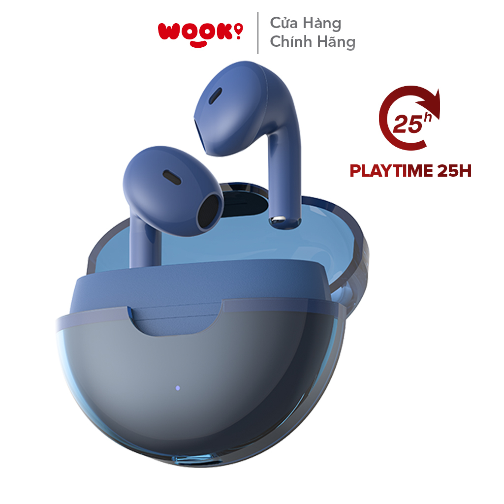 Tai Nghe Bluetooth ROBOT Flybuds T20 Dark Blue, TWS Playtime 25H, Chống Nước IPX4 - Hàng Chính Hãng