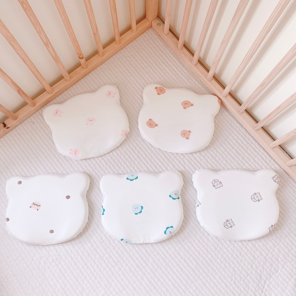 Gối Chống Lõm Chống Méo Đầu Cho Bé Hình Tai Gấu Chất Liệu Cao Su Non Hình Tai Gấu Monona
