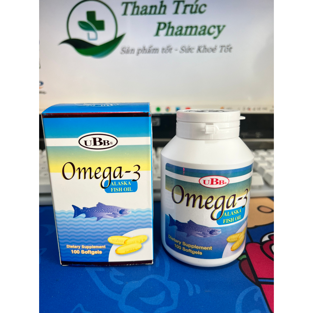 [Chính Hãng] Omega-3 Alaska Fish Oil viên uống omega 3 hộp 100 VIÊN HÀNG CHÍNH HÃNG UBB