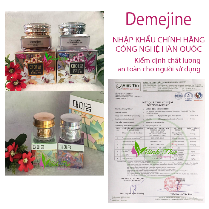Kem Demejine Tri Mụn Dưỡng Trắng Ngày Đêm Chính Hãng