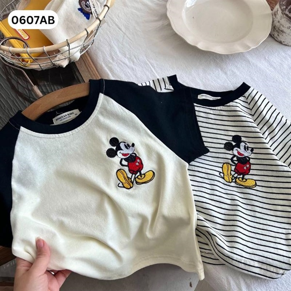 Áo Mickey Bé Chất Cotton Mềm Mịn 0607AB