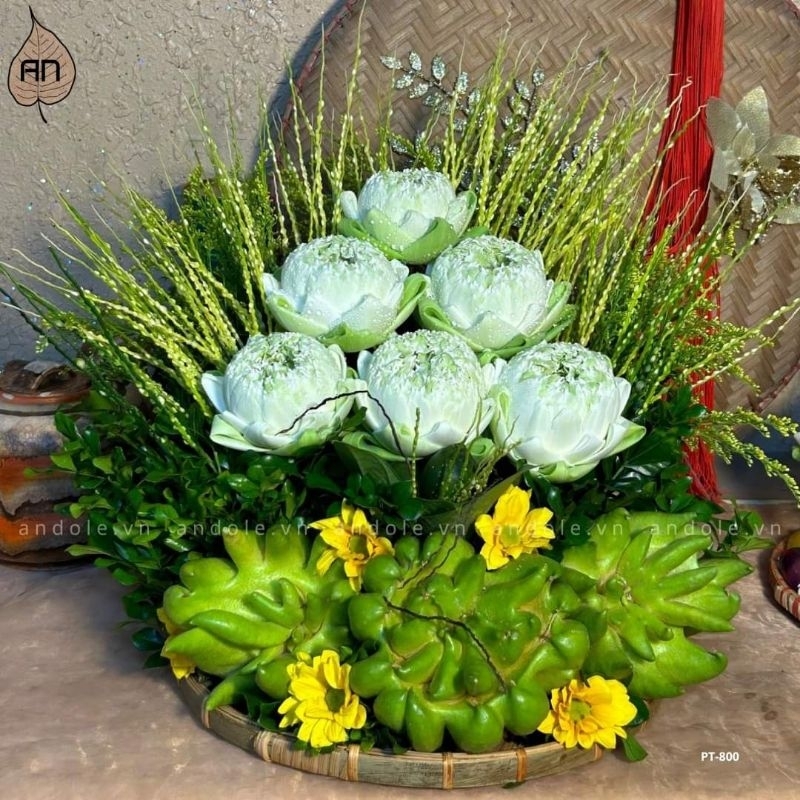 Mẹt 3-5-7 phật thủ hoa sen dâng lễ inbox giá