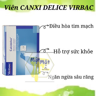 (1 vỉ 10 viên) Calci cho chó - Th u ố c bổ sung calci Virbac Calcidelice