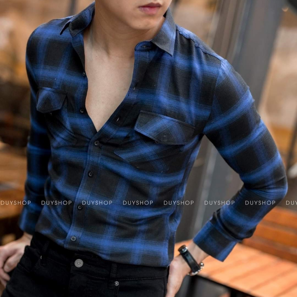 Áo Sơ Mi Nam Dài tay Kẻ Sọc Caro Phong Cách Unisex Sơ Mi Thời Trang BN FASHION Kiểu Dáng Hàn Quốc Thấm Hút Mồ Hôi.