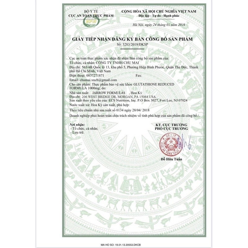 Viên uống trắng da Glutathione 1000 mg Hộp 30 Viên Chính Hãng