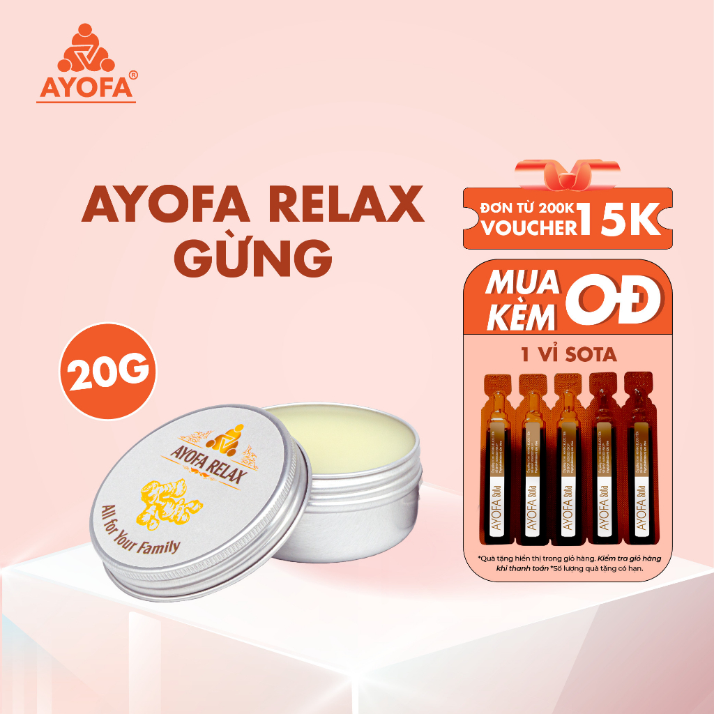 Cao Massage Ayofa Relax Hương Gừng 20G