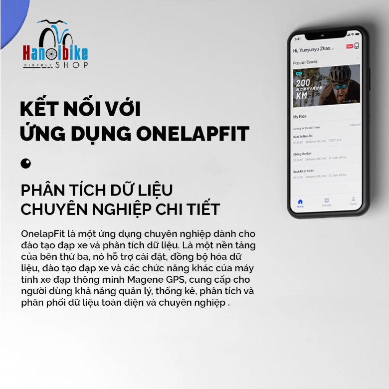 Đồng hồ GPS xe đạp Magene C206 bắt sóng vệ tinh đo contermet